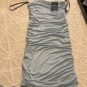 Sky blue mini bodycon dress